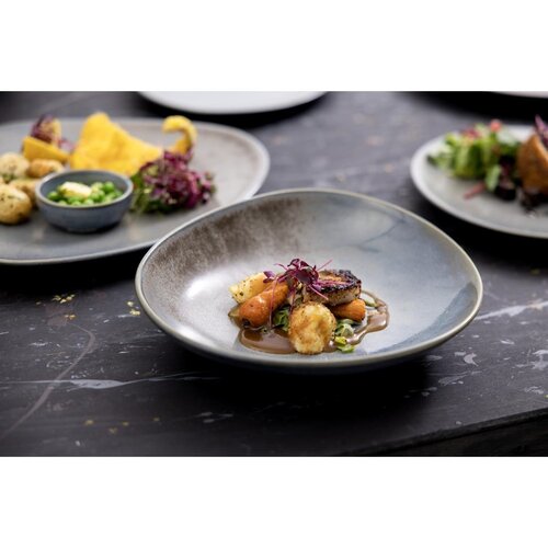 Olympia Talerz płytki Ø190 mm, z porcelany, nieregularny, Olympia Ember Blue FU180 (6 szt.) Olympia Talerz płytki Ø190 mm, z porcelany, nieregularny, Olympia Ember Blue FU180 (6 szt.)