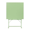 Bolero Składany stolik kawiarniany kwadratowy 600x600x(h)710 mm, Bolero FT271, zielony