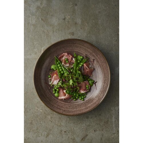 Churchill Talerz głęboki Ø248 mm, z porcelany, okrągły, Churchill Stonecast Raw Brown FS850 (12 szt.)