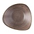 Churchill Miska trójkątna z porcelany 229 mm, Churchill Stonecast Raw Lotus Brown FS854, brązowa (12 szt.)