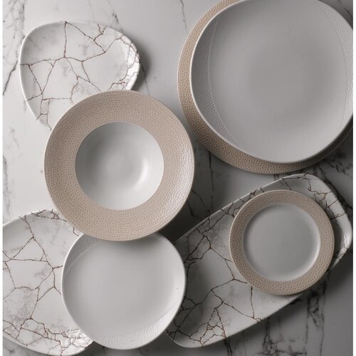 Churchill Talerz płytki 177 mm, z porcelany, trójkątny, Churchill Studio Prints Kintsugi Agaat Grey FR061 (12 szt.) Churchill Talerz płytki 177 mm, z porcelany, trójkątny, Churchill Studio Prints Kintsugi Agaat Grey FR061 (12 szt.)
