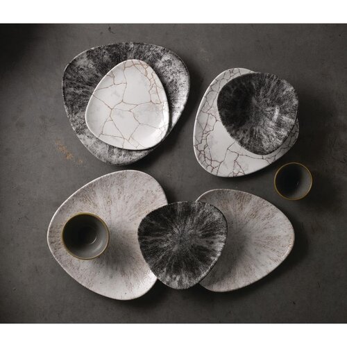 Churchill Talerz płytki 228 mm, z porcelany, trójkątny, Churchill Studio Prints Kintsugi Agaat Grey FR060 (12 szt.) Churchill Talerz płytki 228 mm, z porcelany, trójkątny, Churchill Studio Prints Kintsugi Agaat Grey FR060 (12 szt.)