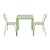 Bolero Stolik kwadratowy 700x700x(h)736 mm, Bolero Adeline HZ357, zielony