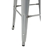 Bolero Taboret barowy z drewnianym siedziskiem 760 mm, Bolero Bistro GM638, szary (4 szt.)