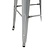 Bolero Taboret barowy z drewnianym siedziskiem 760 mm, Bolero Bistro GM638, szary (4 szt.)