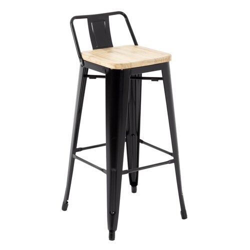 Bolero Wysokie krzesło barowe 900 mm, Bolero Bistro FB623, czarne (4 szt.) Bolero Wysokie krzesło barowe 900 mm, Bolero Bistro FB623, czarne (4 szt.)