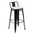 Bolero Wysokie krzesło barowe 900 mm, Bolero Bistro FB623, czarne (4 szt.)