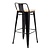 Bolero Wysokie krzesło barowe 900 mm, Bolero Bistro FB623, czarne (4 szt.)