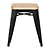 Bolero Niski taboret barowy z drewnianym siedziskiem 455 mm, Bolero GM635, czarny (4 szt.)