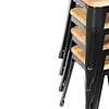 Bolero Niski taboret barowy z drewnianym siedziskiem 455 mm, Bolero GM635, czarny (4 szt.)