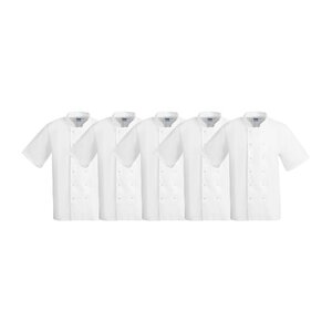 Whites Chefs Clothing Koszula kucharska z krótkim rękawem unisex Whites Chefs Clothing Boston SA822 rozmiar: M biała Whites Chefs Clothing Koszula kucharska z krótkim rękawem unisex Whites Chefs Clothing Boston SA822 rozmiar: M biała