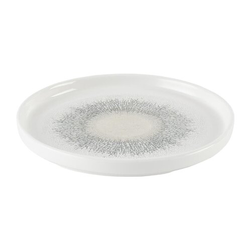 Churchill Talerz płytki z wysokim rantem Ø210 mm, okrągły, Churchill Super Vitrified Studio Prints Fusion Grey DX831 (6 szt.)