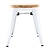Bolero Niski taboret barowy z drewnianym siedziskiem 450 mm, Bolero Bistro DW738, biały (4 szt.)