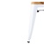 Bolero Niski taboret barowy z drewnianym siedziskiem 450 mm, Bolero Bistro DW738, biały (4 szt.)