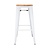 Bolero Taboret barowy z drewnianym siedziskiem 760 mm, Bolero Bistro DW739, biały (4 szt.)