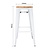 Bolero Taboret barowy z drewnianym siedziskiem 760 mm, Bolero Bistro DW739, biały (4 szt.)