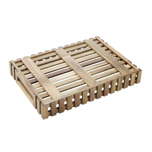 Olympia Skrzynka bufetowa z drewna akacjowego 365x255x(h)50 mm, Olympia DP880 Olympia Skrzynka bufetowa z drewna akacjowego 365x255x(h)50 mm, Olympia DP880