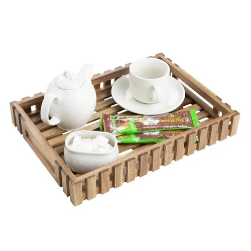 Olympia Skrzynka bufetowa z drewna akacjowego 365x255x(h)50 mm, Olympia DP880 Olympia Skrzynka bufetowa z drewna akacjowego 365x255x(h)50 mm, Olympia DP880