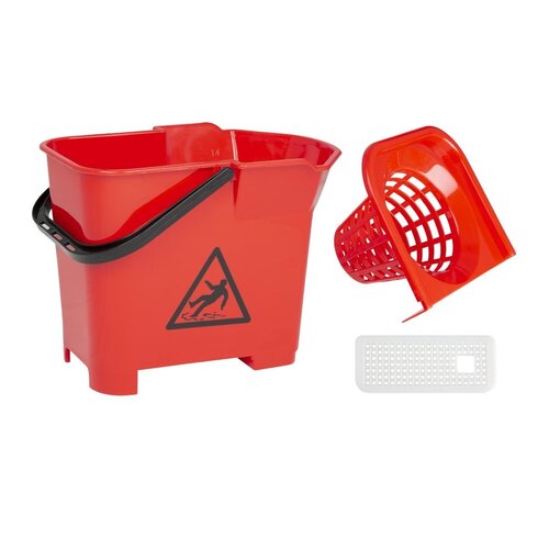 Jantex Wiadro do mopa 16L, 395x285x(h)300 mm, Jantex S222 czerwone Jantex Wiadro do mopa 16L, 395x285x(h)300 mm, Jantex S222 czerwone