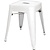 Bolero Niski stołek barowy 460 mm, Bolero Bistro DL869, biały (4 szt.)