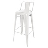 Bolero Wysokie krzesło barowe 942 mm, Bolero Bistro DL890, białe (4 szt.)