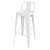 Bolero Wysokie krzesło barowe 942 mm, Bolero Bistro DL890, białe (4 szt.)