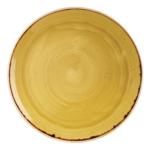 Churchill Talerz płytki Ø288 mm, z porcelany, okrągły, Churchill Stonecast Mustard DF784 (12 szt.)