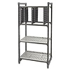 Cambro Regał gastronomiczny z prowadnicami na GN i 2 półkami gretingowymi 552x515x(h)630 mm, Cambro Universeel FU686
