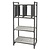 Cambro Regał gastronomiczny z prowadnicami na GN i 2 półkami gretingowymi 552x515x(h)630 mm, Cambro Universeel FU686