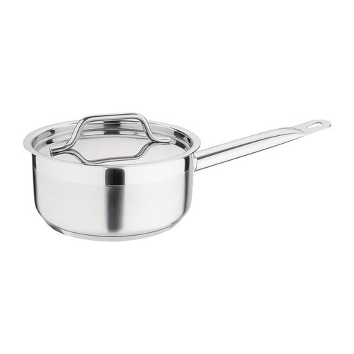 Nisbets Essentials Rondel saute ze stali nierdzewnej z pokrywą 1.5L, Ø160 mm, Nisbets Essentials DF670 Nisbets Essentials Rondel saute ze stali nierdzewnej z pokrywą 1.5L, Ø160 mm, Nisbets Essentials DF670