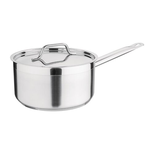 Nisbets Essentials Rondel saute ze stali nierdzewnej z pokrywą 3L, Ø200 mm, Nisbets Essentials DF671 Nisbets Essentials Rondel saute ze stali nierdzewnej z pokrywą 3L, Ø200 mm, Nisbets Essentials DF671