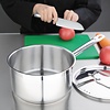 Nisbets Essentials Rondel saute ze stali nierdzewnej z pokrywą 3L, Ø200 mm, Nisbets Essentials DF671