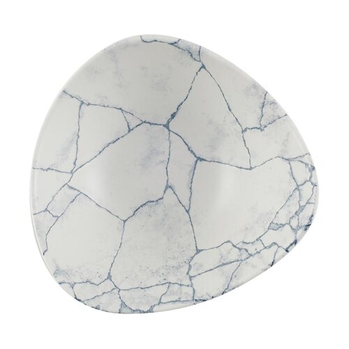 Churchill Miska trójkątna z porcelany 178 mm, Churchill Studio Prints Kintsugi Pearl Grey CX695, czarna (12 szt.)