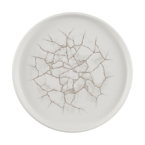 Churchill Talerz płytki Ø220 mm, z porcelany, okrągły, Churchill Studio Prints Kintsugi Agaat Grey CX676 (6 szt.)