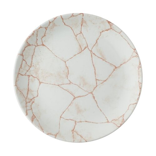 Churchill Talerz płytki Ø220 mm, z porcelany, okrągły, Churchill Studio Prints Kintsugi Coral CX682 (12 szt.)