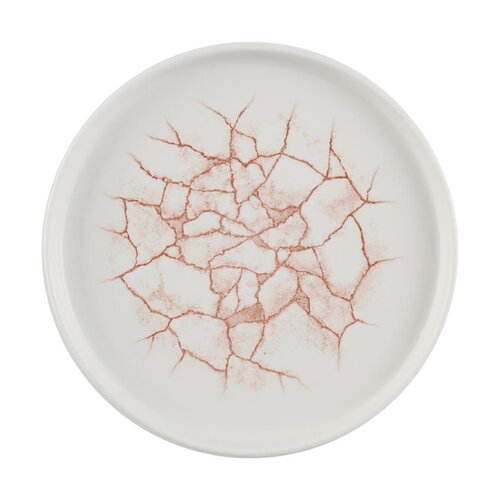 Churchill Talerz płytki Ø220 mm, z porcelany, okrągły, Churchill Studio Prints Kintsugi Coral CX688 (6 szt.)