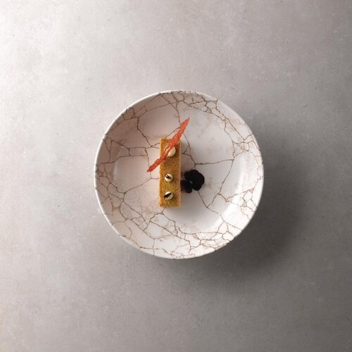 Churchill Talerz głęboki 426 ml, Ø182 mm, z porcelany, okrągły, Churchill Studio Prints Kintsugi Agaat Grey FJ804 (12 szt.)