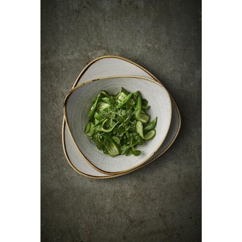 Churchill Miska trójkątna z porcelany 228 mm, Churchill Stonecast Raw Lotus Grey CX657, szara (12 szt.)