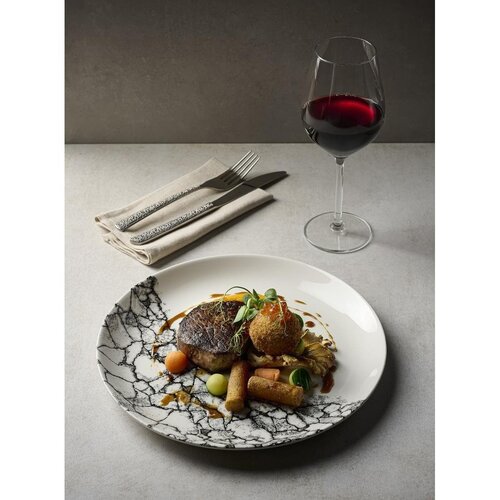 Churchill Talerz płytki Ø260 mm, z porcelany, okrągły, Churchill Kintsugi Accents Quartz Black Evolve CU665 (12 szt.) Churchill Talerz płytki Ø260 mm, z porcelany, okrągły, Churchill Kintsugi Accents Quartz Black Evolve CU665 (12 szt.)