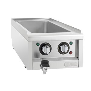 Buffalo Bemar elektryczny 1-komorowy 1x 1/1 GN, Buffalo CU480, nastawny 1.5kW, 230V z kranem spustowym Buffalo Bemar elektryczny 1-komorowy 1x 1/1 GN, Buffalo CU480, nastawny 1.5kW, 230V z kranem spustowym