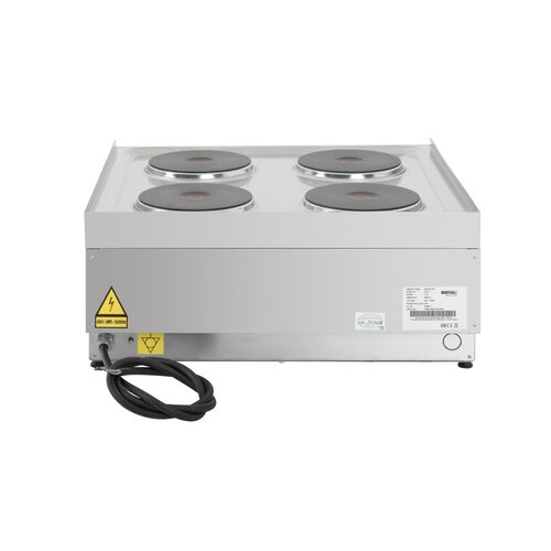 Buffalo Kuchnia elektryczna z 4 polami grzewczymi, nablatowa, 7kW, do 450°C, 400V, Buffalo CU471