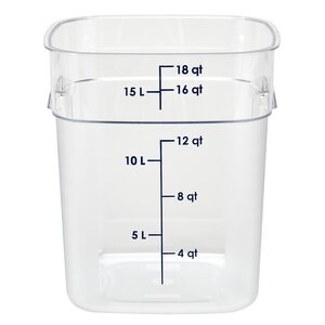 Cambro Pojemnik na żywność z miarką z poliwęglanu 17.2L, 310x256x(h)320 mm, Cambro FreshPro CU141 Cambro Pojemnik na żywność z miarką z poliwęglanu 17.2L, 310x256x(h)320 mm, Cambro FreshPro CU141
