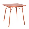 Bolero Składany stolik kawiarniany kwadratowy 700x700x(h)710 mm, Bolero Terracotta CK064, czerwony