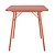 Bolero Składany stolik kawiarniany kwadratowy 700x700x(h)710 mm, Bolero Terracotta CK064, czerwony