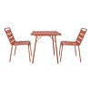 Bolero Składany stolik kawiarniany kwadratowy 700x700x(h)710 mm, Bolero Terracotta CK064, czerwony
