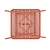 Bolero Składany stolik kawiarniany kwadratowy 700x700x(h)710 mm, Bolero Terracotta CK064, czerwony