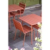 Bolero Składany stolik kawiarniany kwadratowy 700x700x(h)710 mm, Bolero Terracotta CK064, czerwony