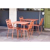 Bolero Składany stolik kawiarniany kwadratowy 700x700x(h)710 mm, Bolero Terracotta CK064, czerwony