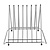 Hygiplas Stojak stalowy na 7 desek 297x328x(h)280 mm, Hygiplas CH052, czarny