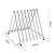 Hygiplas Stojak stalowy na 7 desek 297x328x(h)280 mm, Hygiplas CH052, czarny
